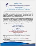 Coalition Hosts Briefing on Harmonizing the Definition of 'Employee'